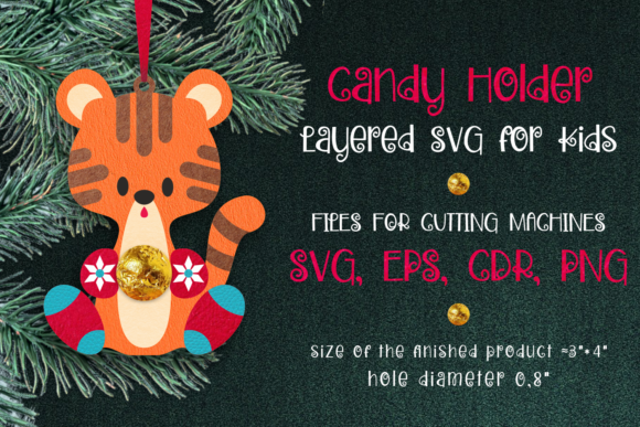 Candy Holder Christmas Ornament Tiger
