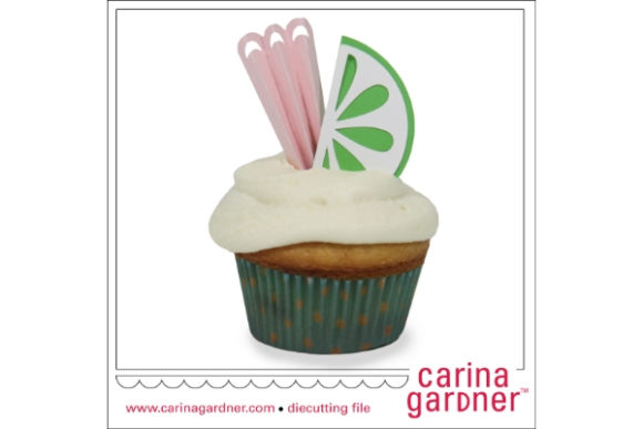 Lacy Lime Cupcake Topper: Digital Cut Files for Cakes